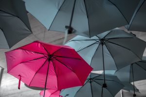 image of red umbrella